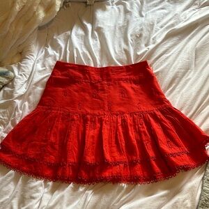 Farm Rio red pineapple skirt